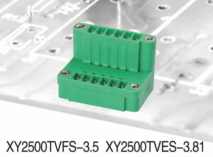 Double Row Screw Type with Mounting Holes Plug in Terminal Block