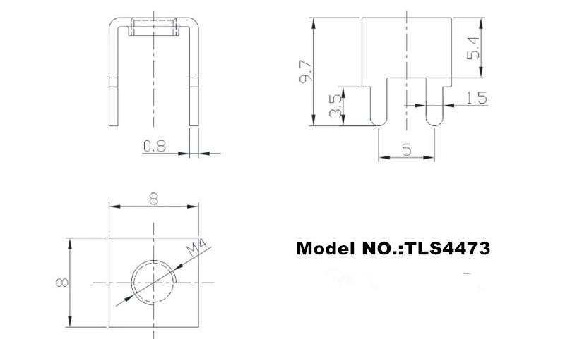 70A Stamping PCB Wire Connector Circuit Board Four Pin Terminal Screw Type Terminal Brass Welding Terminal