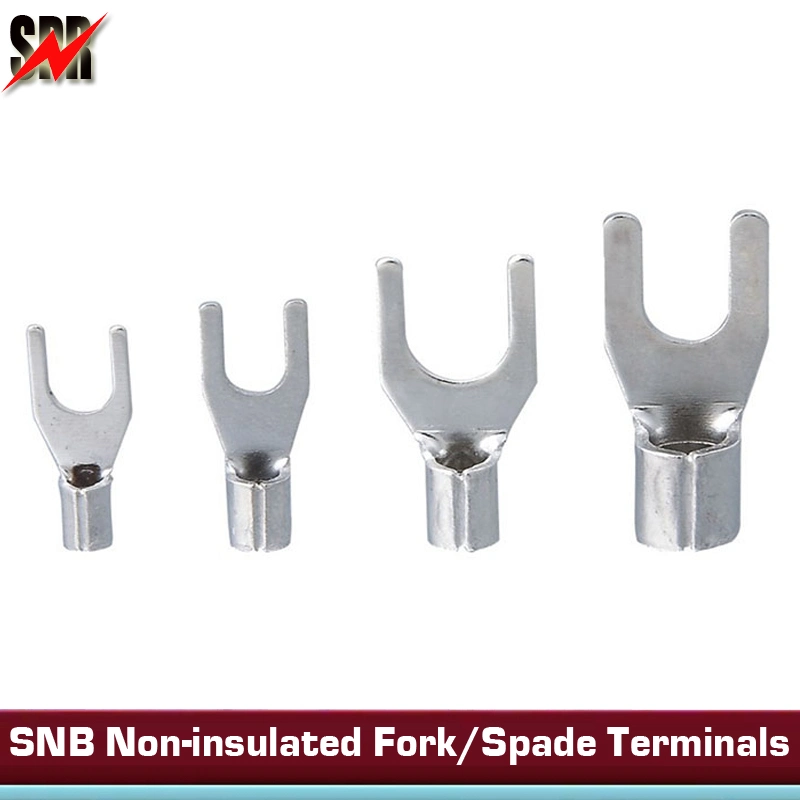 Snb Series Bare Copper Connecting Wire Terminal Non-Insulated Fork/Spade Terminals