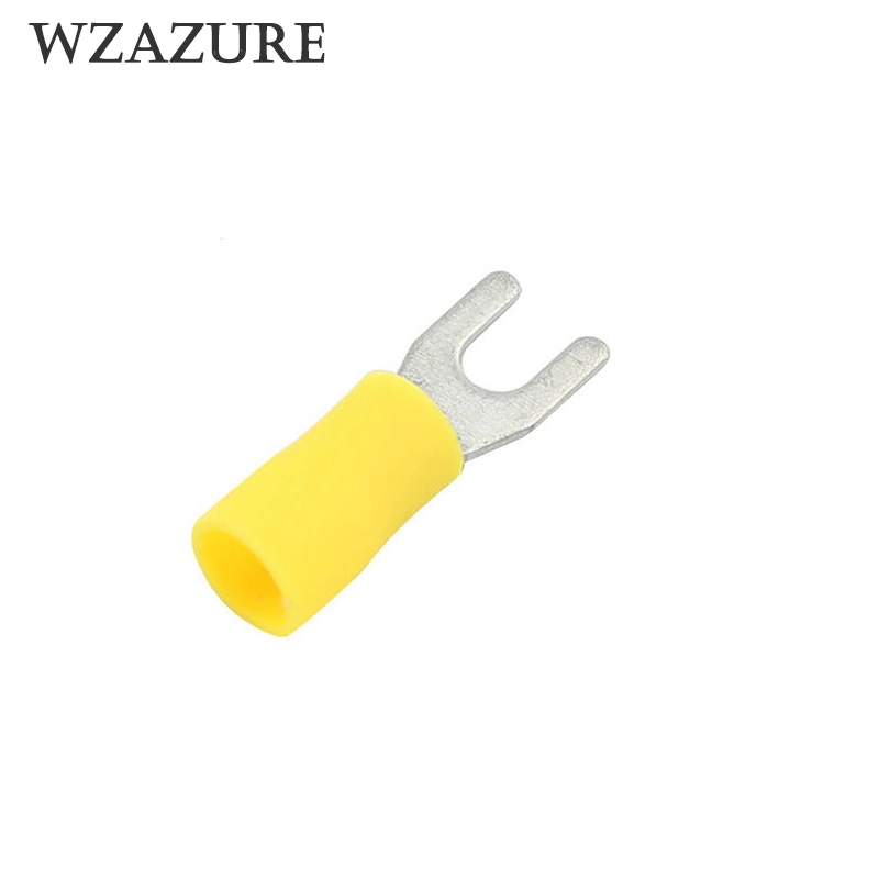 U Type Spade Electrical Crimp Insulated Terminal Bullet Connector 20A Fork Pre-Insulated Cable Block Lug Ring End