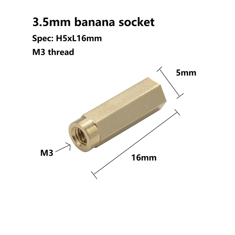 Custom Banana Plug Socket 2mm 2.5mm 3mm 3.5mm 4mm 5mm Bullet Banana Connector for Electrical Components
