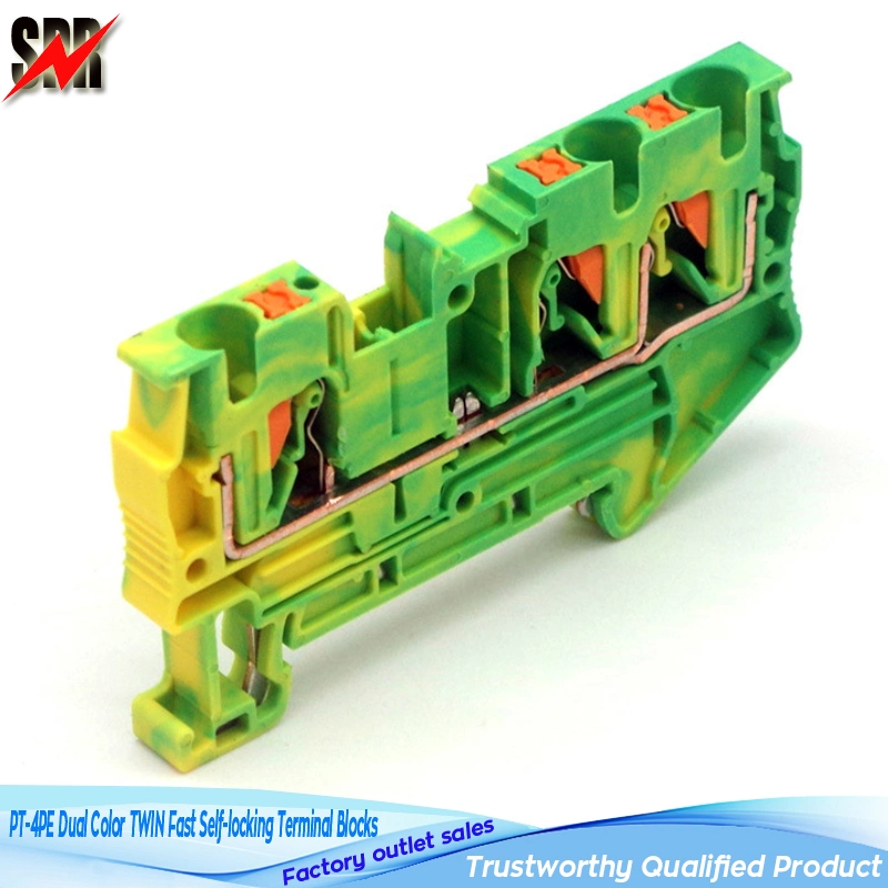 PT-4PE Dual Color Twin Fast Self-Locking Terminal Blocks