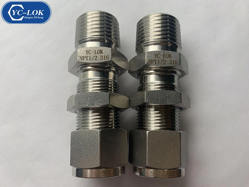 Bcm Stainless Steel 316 304 Bulkhead Male Connectors with Cutting Rings