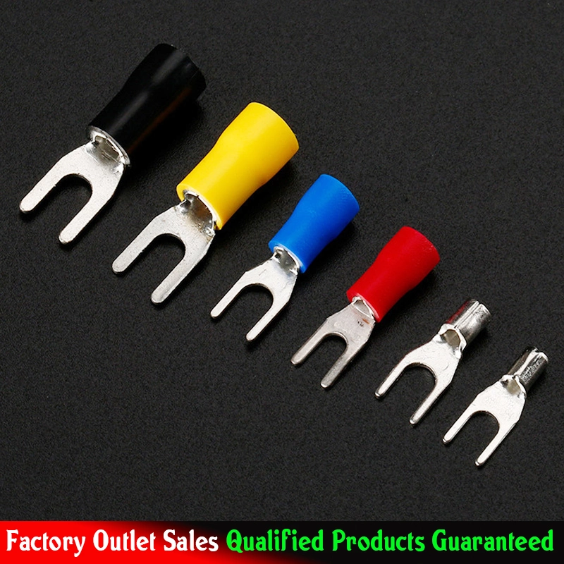 Sv1.25-5.5 Fork Type Battery Cable Terminal Connector Insulated Spade Terminal Lugs Battery Terminal Connectors