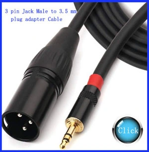 Kolorapus Audio Cable XLR Male to 3.5 Jack Male Aux Connector for Instrument Guitar Mixer Amplifier Bass