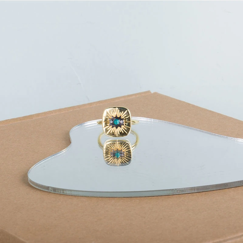 Fashion Jewelry 2022 Best Selling Blue Eye Shining Zirconia Ring for Women