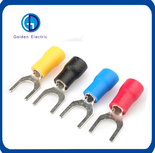 Spade Terminal Fork Sv Block Plastic Solder Sleeve Insulated Cold End Terminal Crimp Wire Connectors