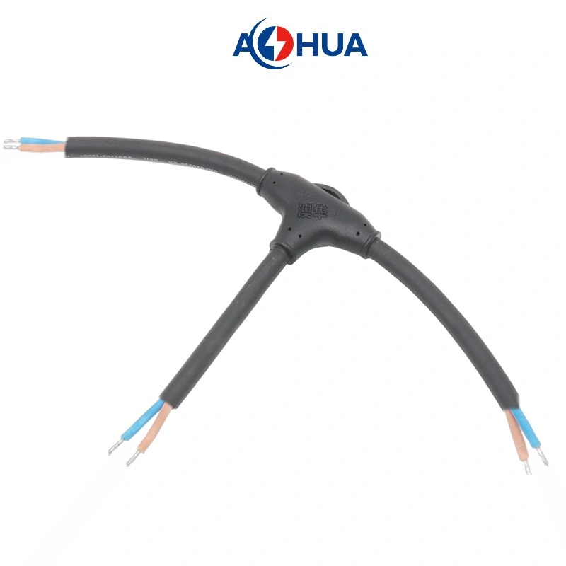 China Hot Sales LED Light Strip T Type Splitter Cable Connector IP 67 2pin 3 Pin 4 Pin 3ways Multiple Branches Cables Connector for Plant Growth Light