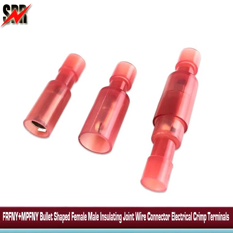 Frfny+Mpfny Bullet Shaped Female Male Insulating Joint Wire Connector Electrical Crimp Terminals, Frfny Nylon (PA) Fully Insulator Bullet &amp; Socket Connectors