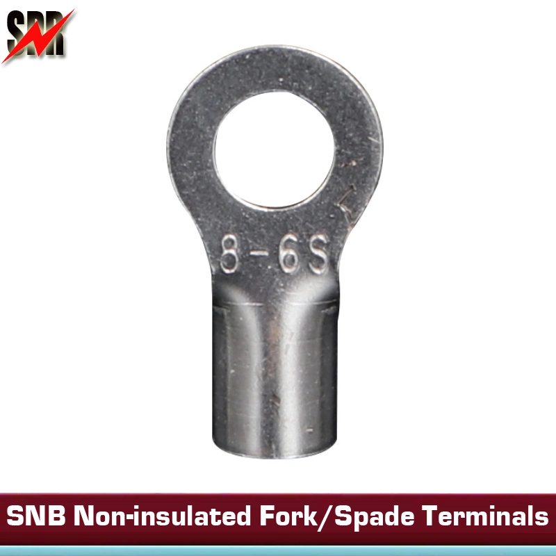 Snb Series Bare Copper Connecting Wire Terminal Non-Insulated Fork/Spade Terminals