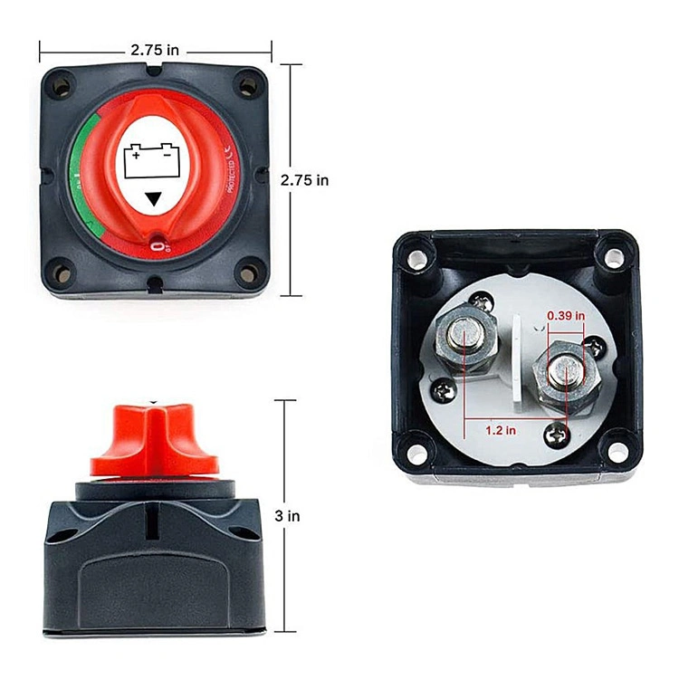 Battery Disconnect Selector Master Power Cut on/off Rotary Isolator Switch for Marine Boat Caravan RV ATV Vehicle Heavy Duty