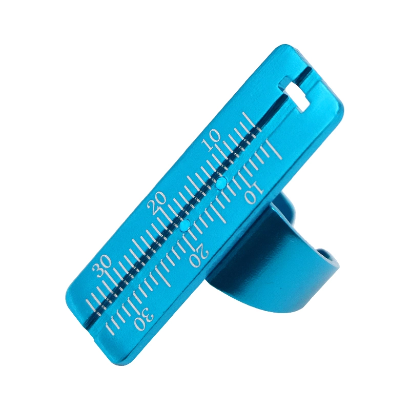 Dental Finger Ruler Aluminum Blue Edo Ring