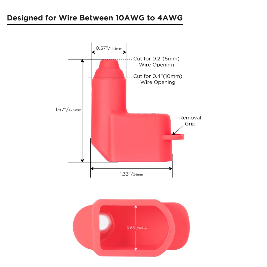 Edge Atc12-10 10 Pack Silicone Right Angle Terminal Covers for Alternator Battery Stud and Power Junction Blocks, Fits 10-2AWG Wire, 5 Red and 5 Black Pairs