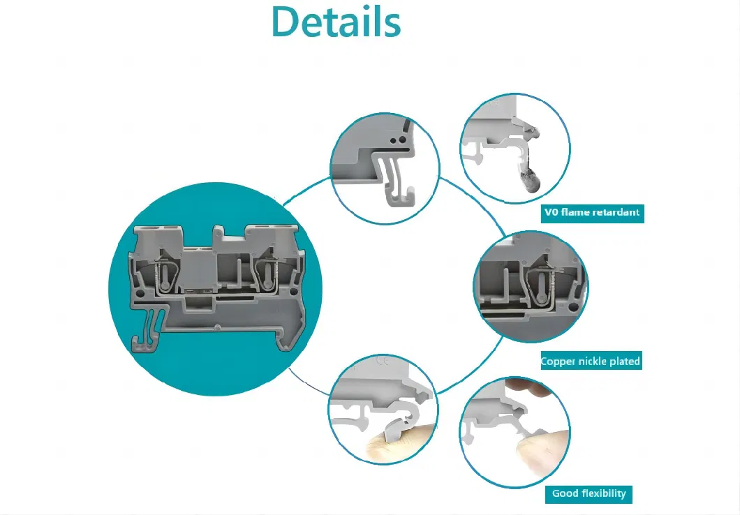 St2.5-Twin Self-Locking Distribution DIN Rail Clip Phoenix Contact Terminal Block