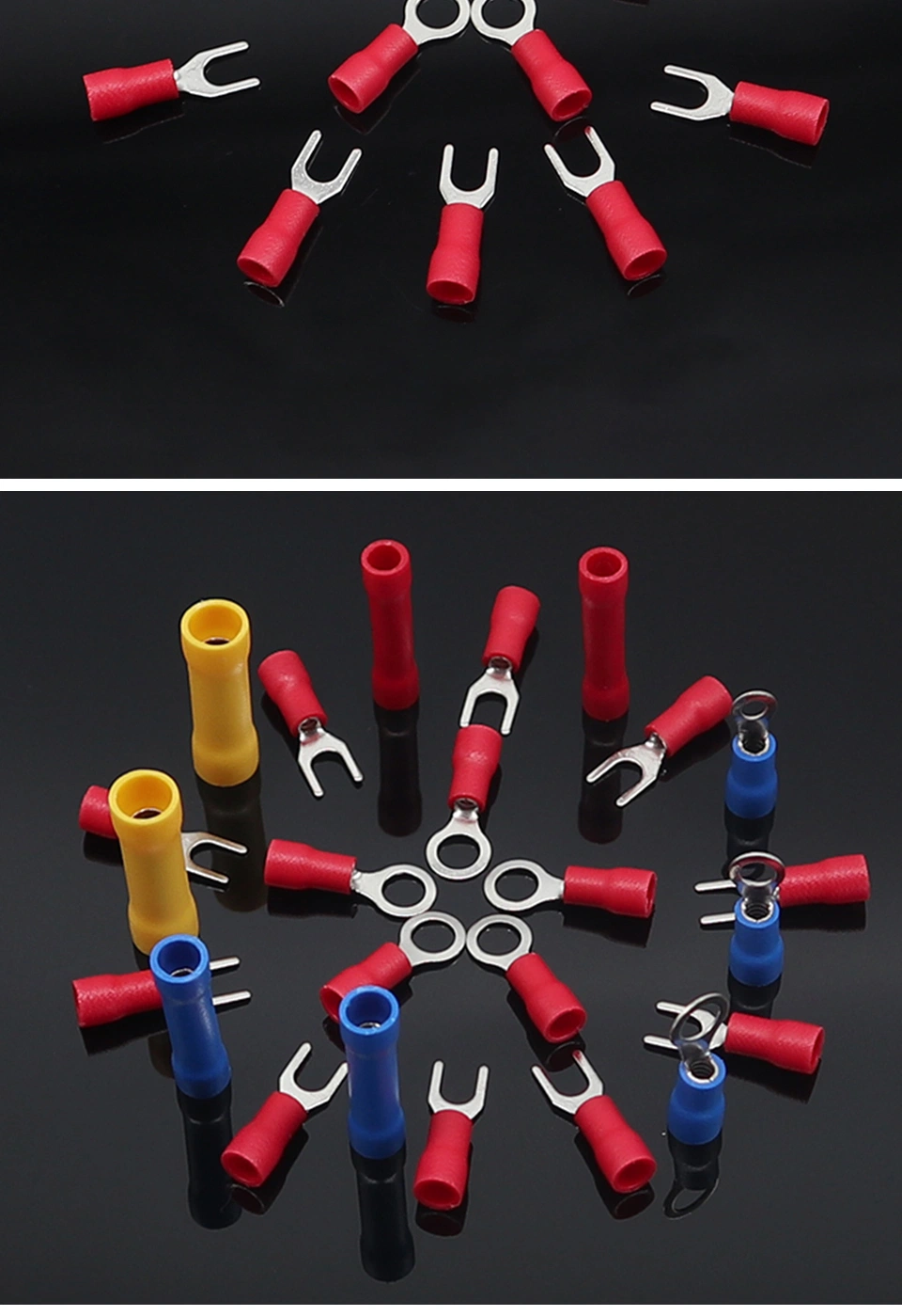 Various Types Insulated Electrical Crimp Fork Terminal Connector Cable Lug