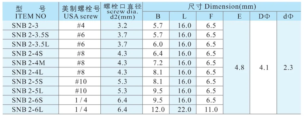 Snb2-6s Furcate Naked Terminal Non-Insulated Fork Shaped Terminal Connector Cable Terminal