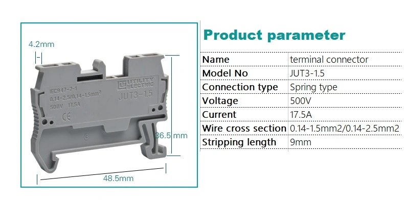 St 1.5 Plug in Panel Mounting Spring Cage Clamp Connector Terminal Block