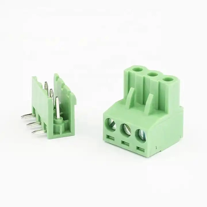 Terminal Blocks2/3/4 Pins Right Angle Green Terminal Plug Electric Cable Wire Splicer Pluggable PCB Screw Connector