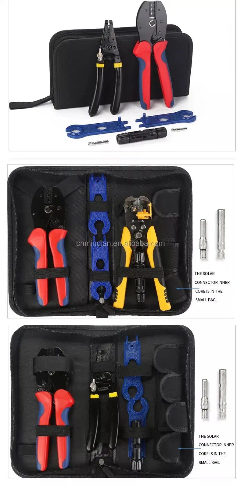 Solar Crimping Pliers Tools Kit for Cable Electrical Connectors Solar Panel PV Cable Male Female Connectors Terminal Sets