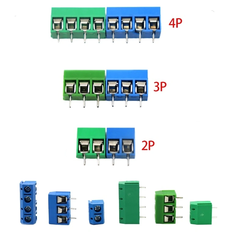 Pitch 5.0mm Straight Pin 2p 3p 4p Screw PCB Terminal Block Connector
