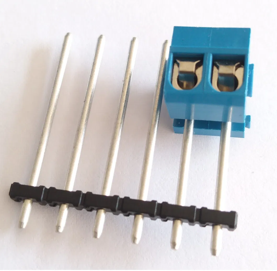 Customizable Matching Terminal Blocks Pitch 5.0mm PCB Connector Vertical Male Header Pin Header
