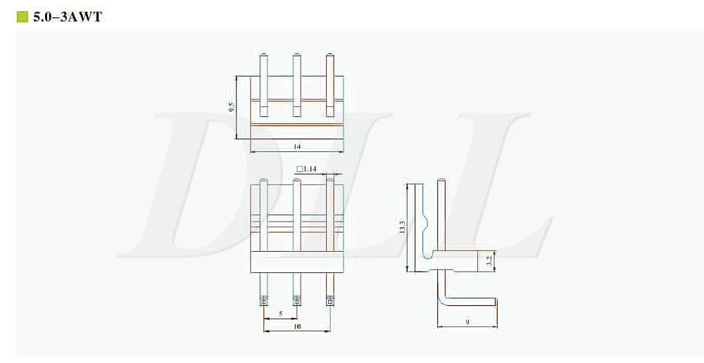 5.0/5.08mm Pitch Double Row Plug Terminal Block 180 Degree Pin PCB Connector