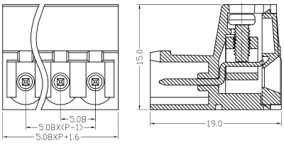 Ce/RoHS/VDE Certification 3.81mm/5.08mm 2-24 Pin/Way Pluggable Terminal Block 2500fr