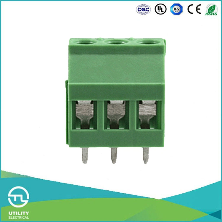 Utl Green Single Solder Pin PCB Terminal Block Connector