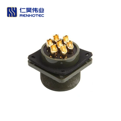Terminale circolare 7 POS per montaggio su cavo a saldare MIL-DTL-5015 CONN