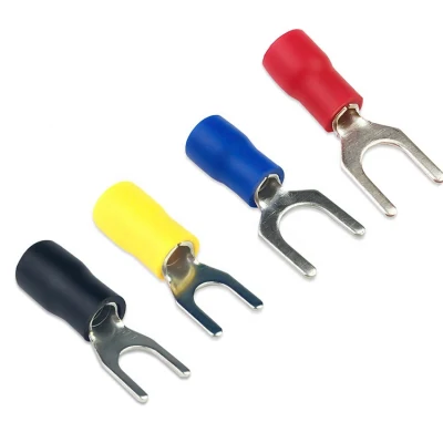  Prezzo all&prime;ingrosso basso tipo Sv isolato in PVC 1.5mm 2.5mm 4mm Terminali per cavo con alette a forcella da 6 mm