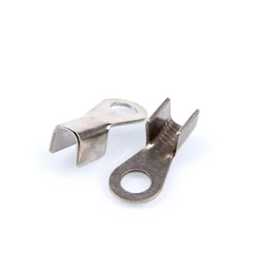  Clip a molla con contatto elettrico piatto in metallo personalizzate Cablaggio di collegamento singolo Terminale a forcella con foro
