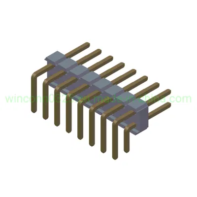 Saldatura a due file ad angolo retto SMT scheda-scheda in rame zincato per qualsiasi tipo di ambiente Terminale connettore maschio di protezione da 0.11&quot;*0.10&quot; (2,8 mm*2,54 mm)
