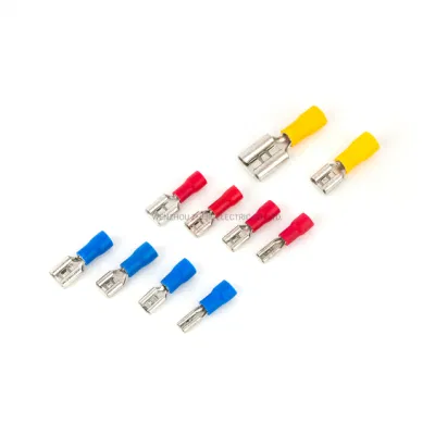 Terminale a forcella semi-isolato terminale a spina femmina isolato blu 16 AWG