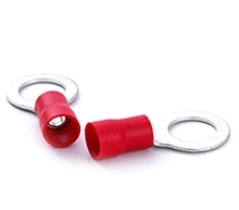 100 PZ. Anello M8 misura 22-16 a crimpare con giunzione rapida isolata elettrica Connettori terminali