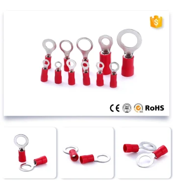 100 PZ. Anello M8 misura 22-16 a crimpare con giunzione rapida isolata elettrica Connettori terminali
