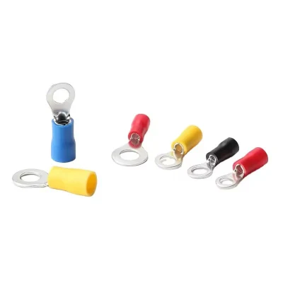  Connettore a crimpare isolato ad anello con ingresso facilitato, crimpatura del filo Trminal Terminale a vite per connettore ad anello in rame RV2-4