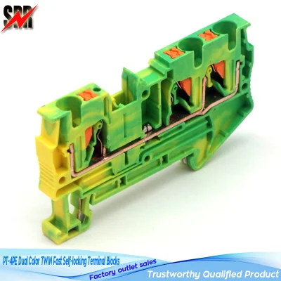  Morsettiere autobloccanti doppie a doppio colore PT-4PE