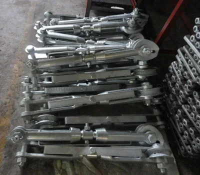 Forcella lavorata a macchina con vite di rigatura per impieghi pesanti e tenditore terminale