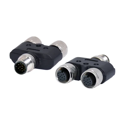 M8 M12 1 maschio a 2 femmina 4 pin Y Connettore terminale