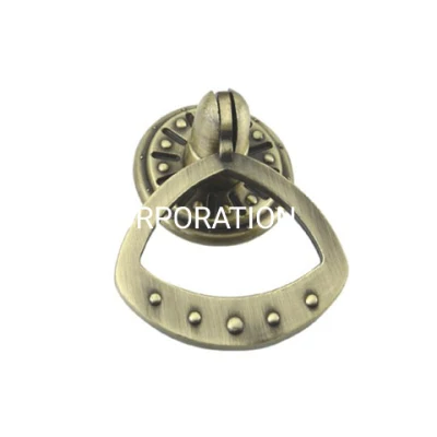  Cassetto con manico ad anello in ottone anticato in lega di zinco da 45 mm per vendita a caldo Maniglia