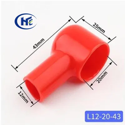  Protezione per morsetto della batteria con occhiello in plastica nero rosso per isolante Copertura in gomma del cappuccio del cavo