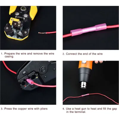  Connettore ad alte prestazioni connettori ad anello a forcella termorestringente per uso automobilistico Bullet Terminali testa a crimpare da Hampool