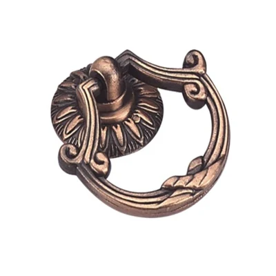  Fornitura in fabbrica cassetto Hanlde con anello in lega di rame zinco-zinco da 42 mm Maniglia