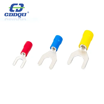  Tipo SV Rosso Blu giallo Nero Nylon isolante piccolo elettrico Terminali a forcella maschio della batteria