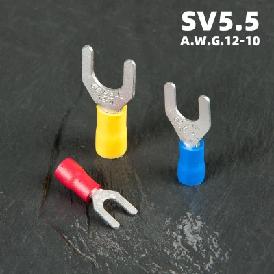  75 connettore terminale forcella a forcella Vinyl 22-18 16-14 12-10 GA Prigioniero AWG Gauge n. 8