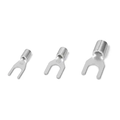  Connettori a crimpare con filo in ottone da 22 AWG serie SNB tipo Y/U. Terminali elettrici per cavo a crimpare a forcella non isolati