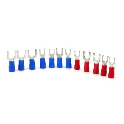 Forcella per connettore femmina con anello a forcella isolante con terminali a forcella isolati in rame blu Aletta per cavo a crimpare