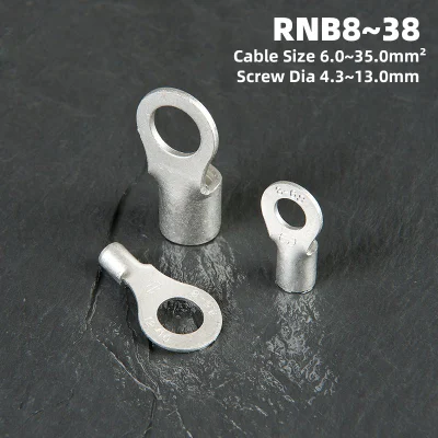  Terminale ad anello non isolato serie RnB AWG 2/0 dimensione vite 1/4 5/16 3/8 7/16 1/2 9/16 5/8 11/16 3/4 7/8 crimpatura Terminali ad anello