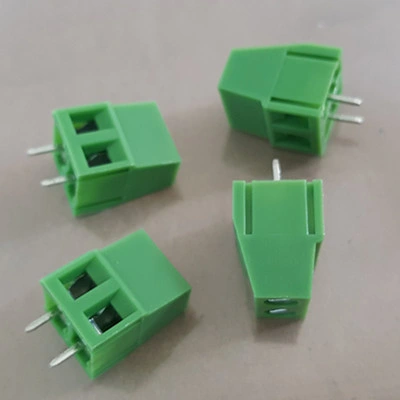 Morsettiera per circuito stampato a vite verde con passo da 5,0 mm 128 2p