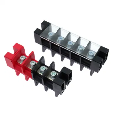 Morsettiere modulari con barriera ad alta corrente, terminale passante a vite Potenza 100 A.